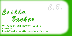 csilla bacher business card